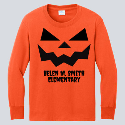 Youth Long Sleeve Shirt - Fall Holidays - Jack O' Lantern Thumbnail
