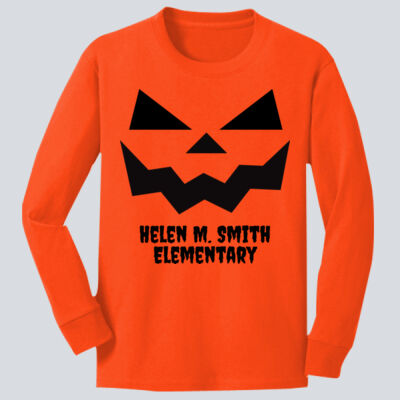 Youth Long Sleeve Shirt - Fall Holidays - Jack O' Lantern Thumbnail
