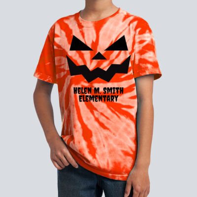 Youth Tie-Dye T-Shirt - Fall Holidays - Jack O' Lantern Thumbnail