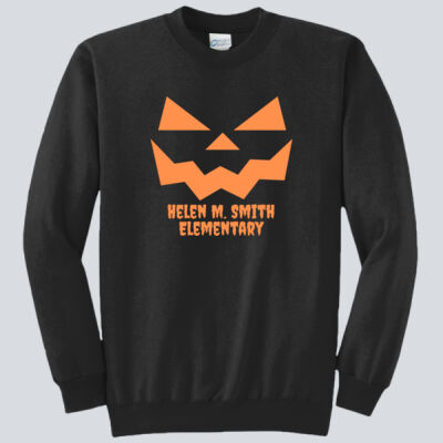 Adult Crewneck - Fall Holidays - Jack O' Lantern - Orange Thumbnail