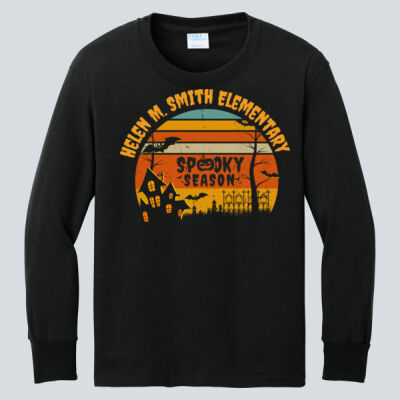 Youth Long Sleeve Shirt - Fall Holidays - Haunted House Thumbnail