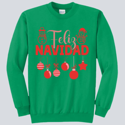 Adult Crewneck - Winter Holidays - Feliz Festive - Red Thumbnail