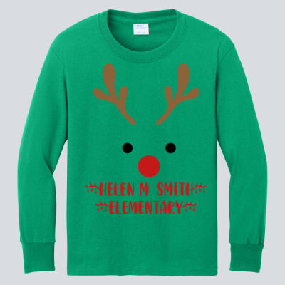 Youth Long Sleeve Shirt - Winter Holidays - Reindeer Thumbnail