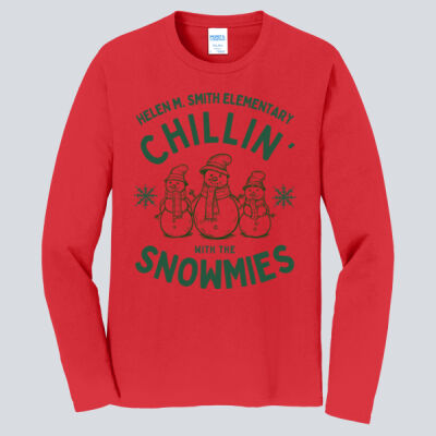  Adult Long Sleeve Shirt - Winter Holidays - Chillin' - Green Thumbnail