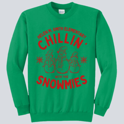 Adult Crewneck - Winter Holidays - Chillin' - Red Thumbnail