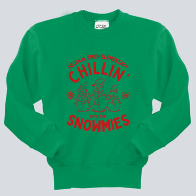 Youth Crewneck - Winter Holidays - Chillin' - Red Thumbnail
