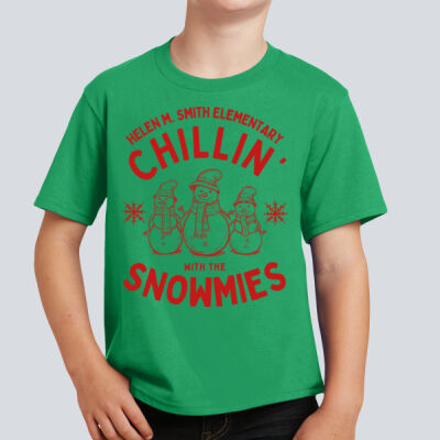 Youth T-Shirt - Winter Holidays - Chillin' - Red Thumbnail