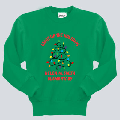 Youth Crewneck - Winter Holidays - Light Up - Red Thumbnail