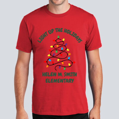 Adult T-Shirt - Winter Holidays - Light Up - Green Thumbnail