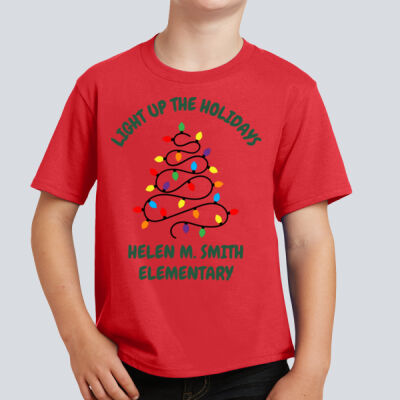 Youth T-Shirt - Winter Holidays - Light Up - Green Thumbnail