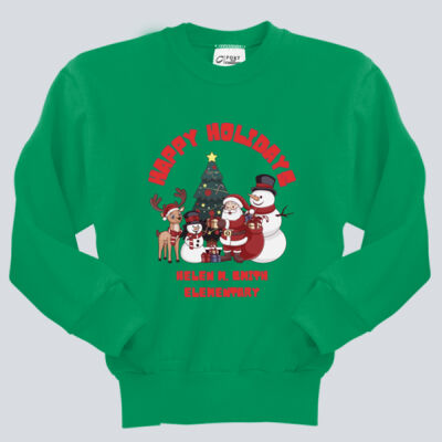 Youth Crewneck - Winter Holidays - Happy Holidays - Red Thumbnail