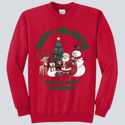 Adult Crewneck - Winter Holidays - Happy Holidays - Green Thumbnail