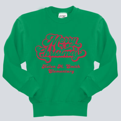 Youth Crewneck - Winter Holidays - Merry Christmas - Red Thumbnail