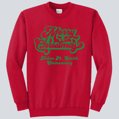 Adult Crewneck - Winter Holidays - Merry Christmas - Green Thumbnail