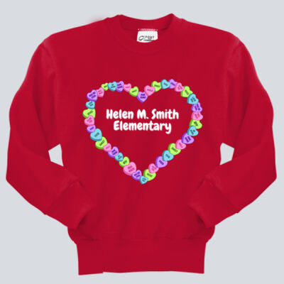 Youth Crewneck - Spring Holidays - Candy Hearts Thumbnail