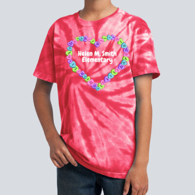 Youth Tie-Dye T-Shirt - Spring Holidays - Candy Hearts Thumbnail