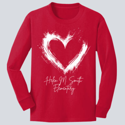 Youth Long Sleeve Shirt - Spring Holidays - Valentine's Heart Thumbnail