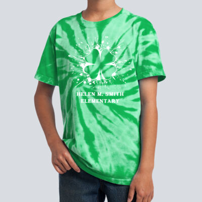 Youth Tie-Dye T-Shirt - Spring Holidays - Shamrock Thumbnail