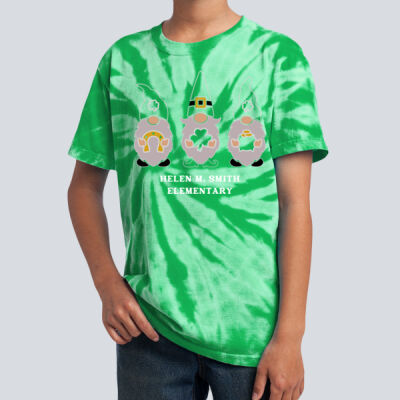 Youth Tie-Dye T-Shirt - Spring Holidays - Leprechauns Thumbnail