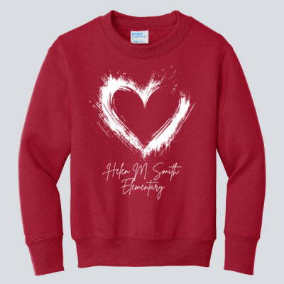 Youth Crewneck - Spring Holidays - Valentine's Heart Thumbnail
