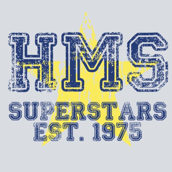 Distressed HMS with Star - Blue Thumbnail